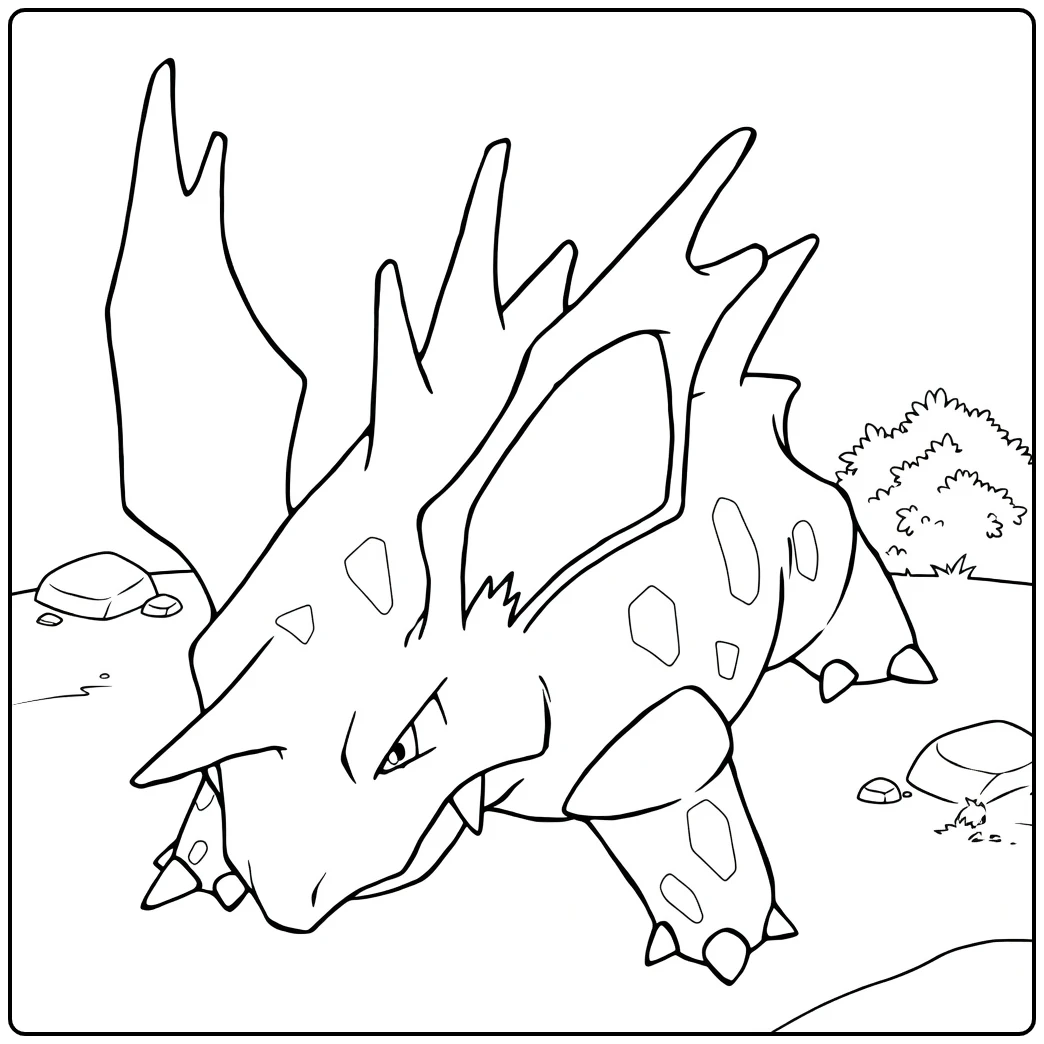 Nidorino for Kids coloring page