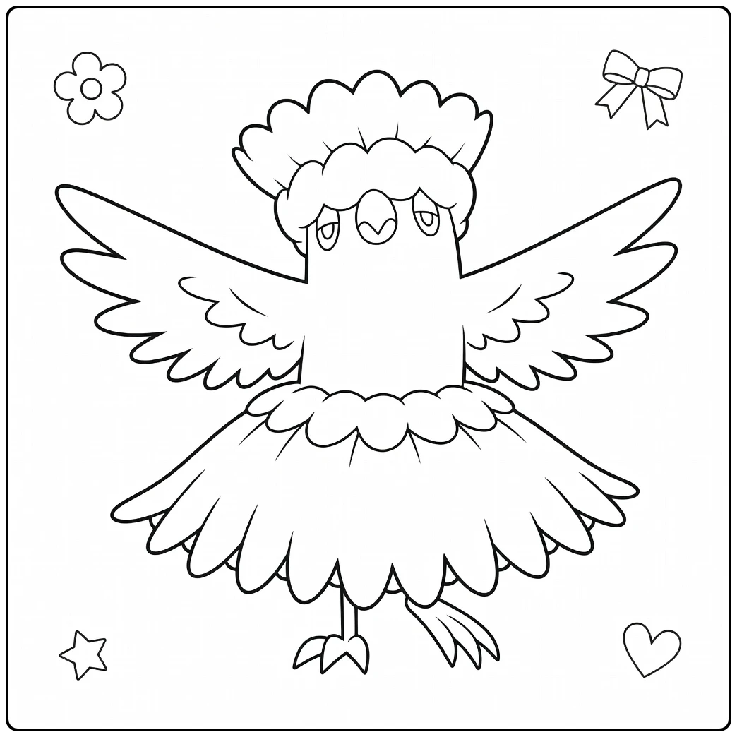 Oricorio Pau Style Dancing coloring page