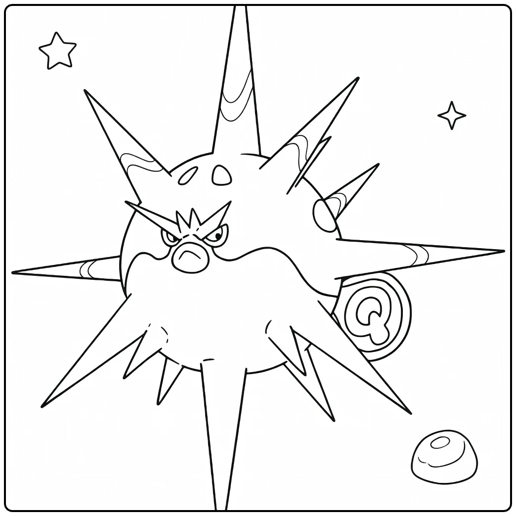Overqwil for Fans Fierce and Pointed Design coloring page