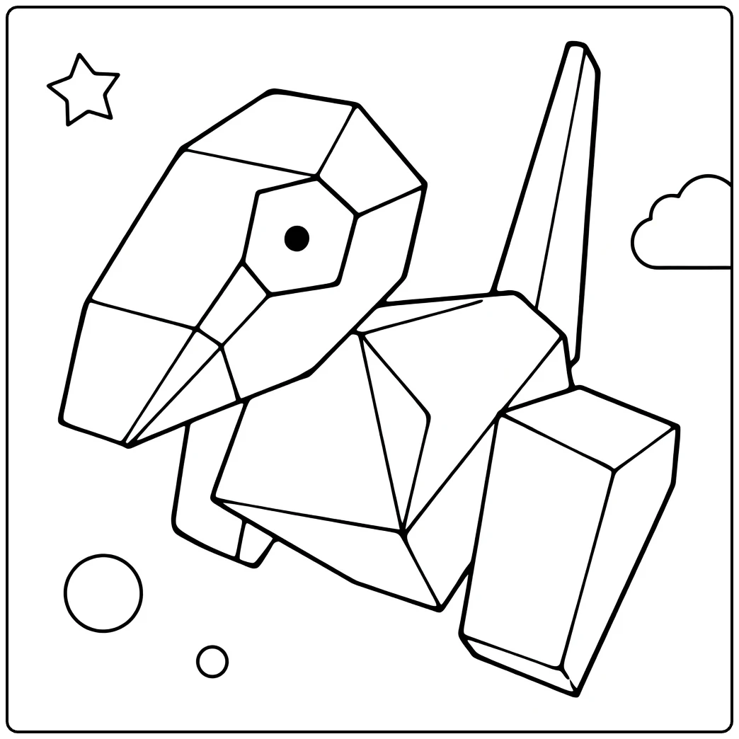 partner Eevee in Facetgesneden Stijl coloring page