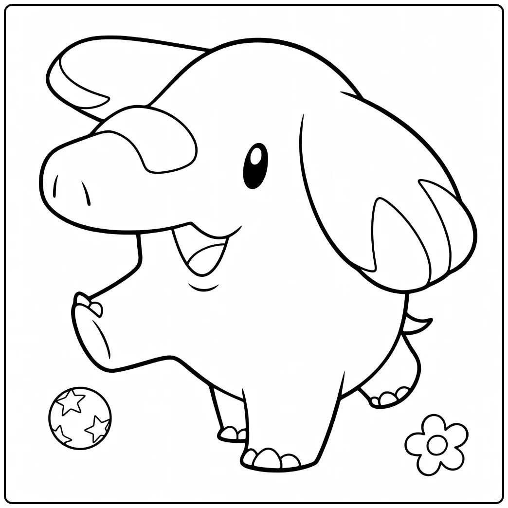 Phanpy Cute Spelend Pokemon coloring page