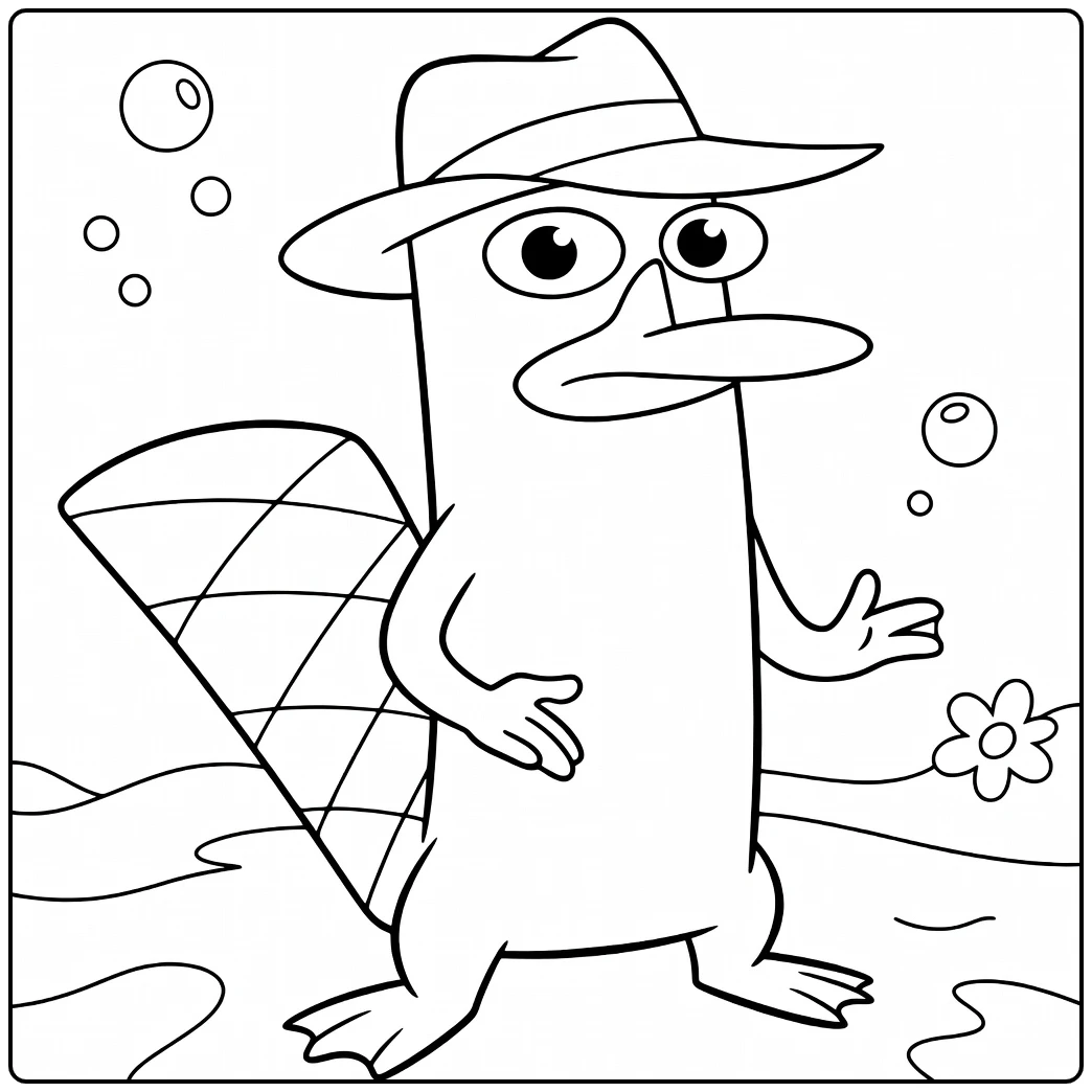phineas and Ferb Perry the Platypus coloring page
