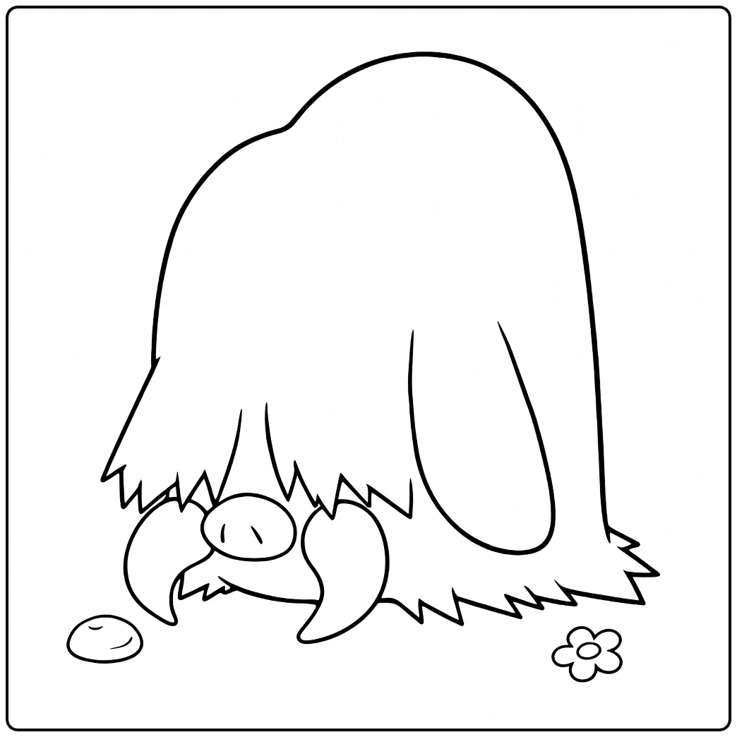 Piloswine Sniffing Pig Pokemon coloring page