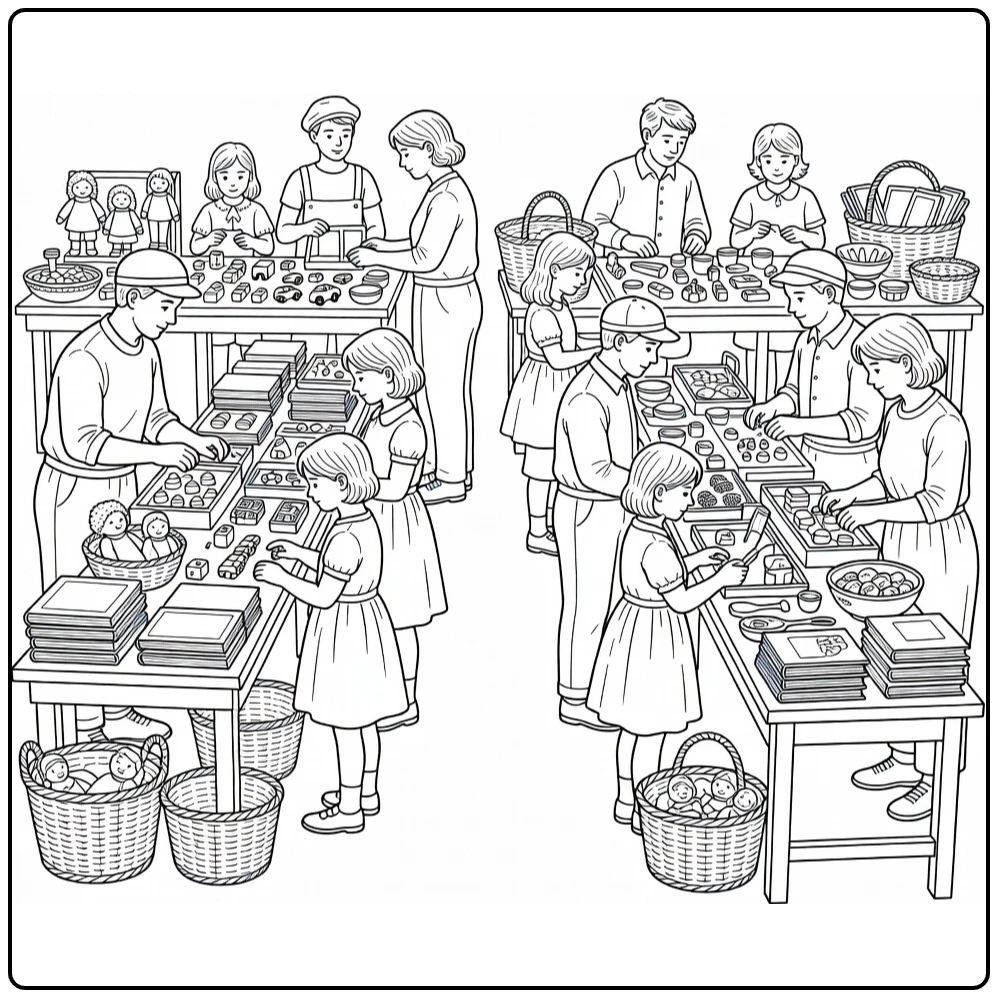 pinksteren Vlooienmarkt Tijdens Pinksteren coloring page
