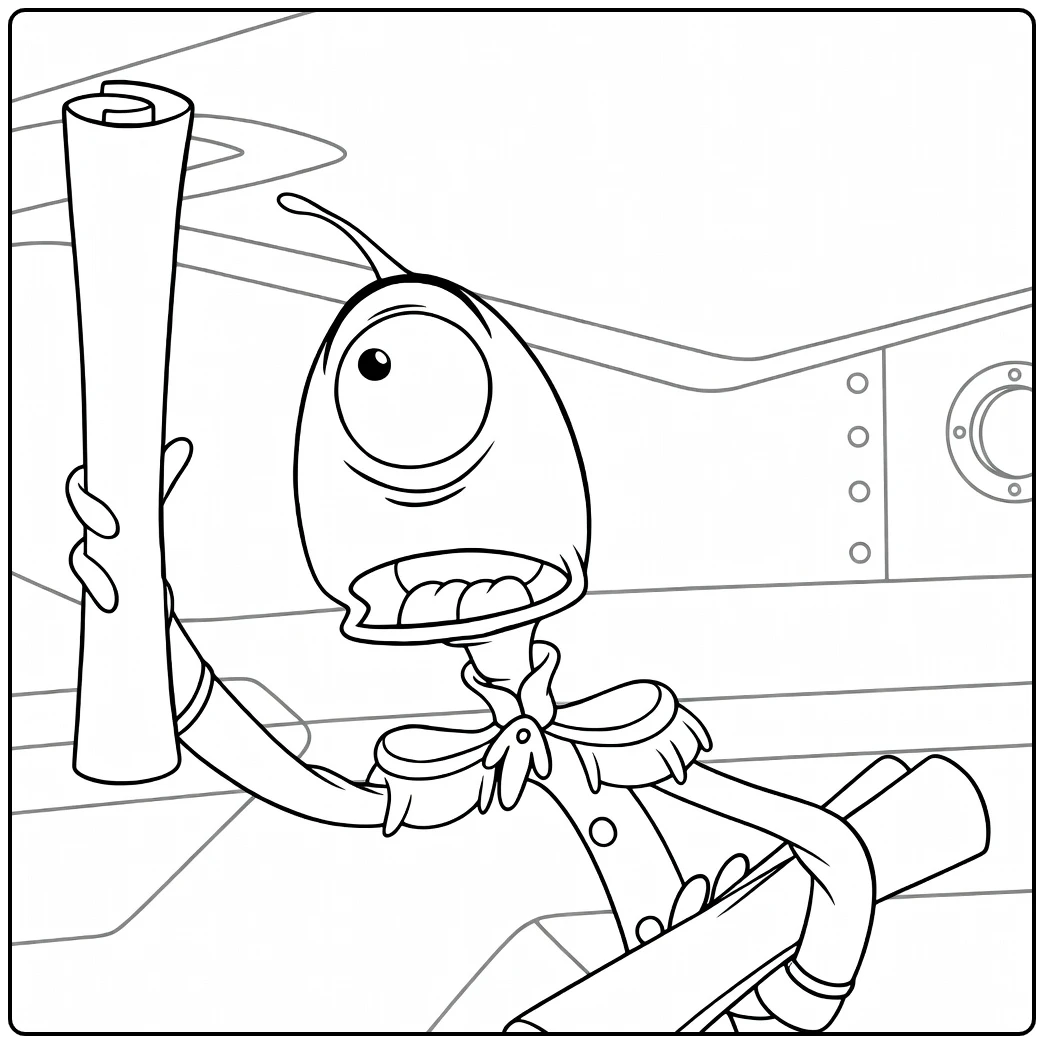 pleakley Pleakley in Spaceship Setting coloring page