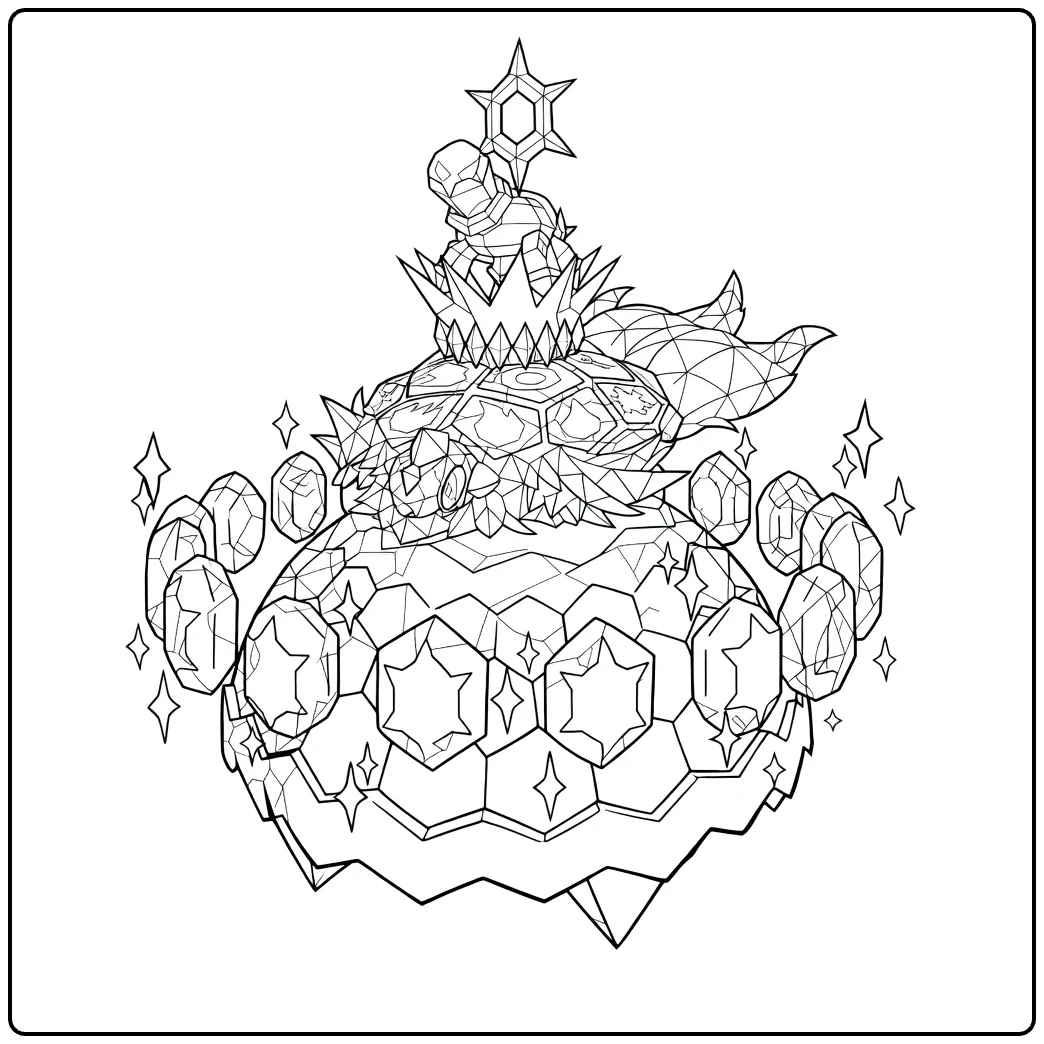 prachtige terapagos stellar form coloring page for kids