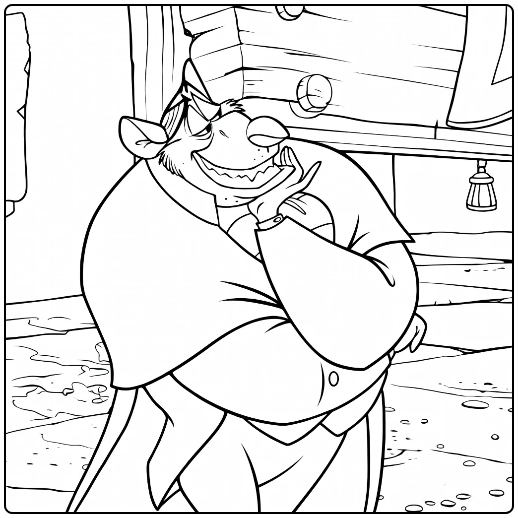 professor ratigan coloring page kleur the angry professor