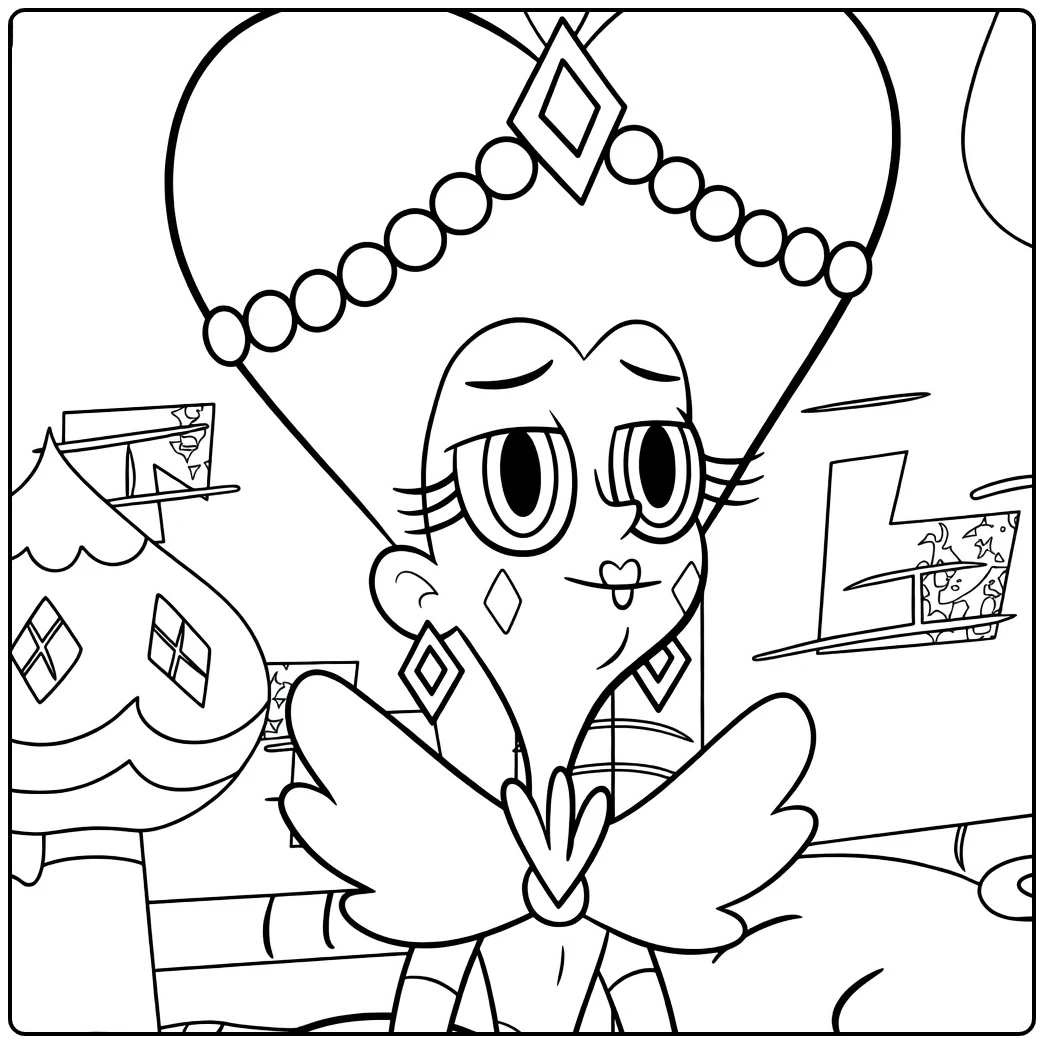 Queen Moon Butterfly coloring page