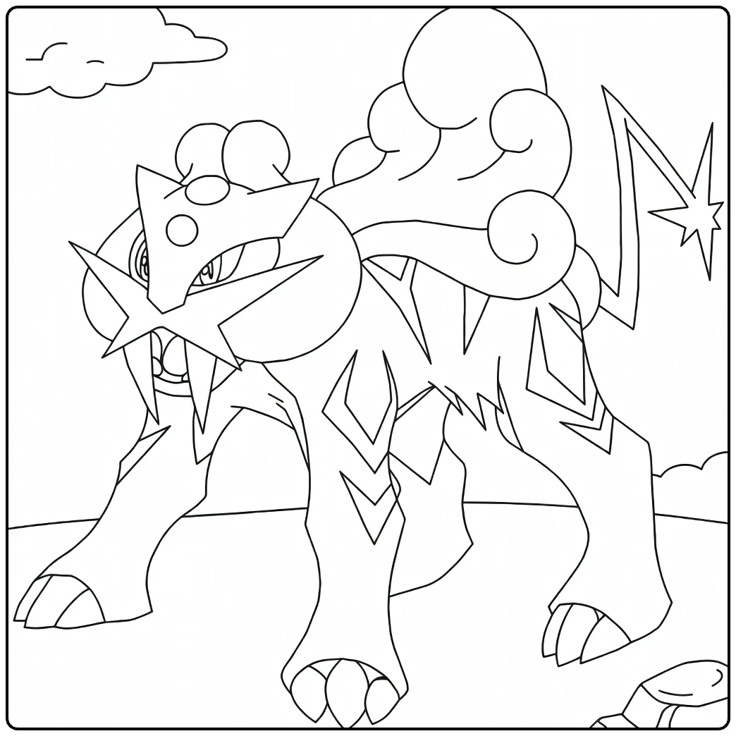 Raikou coloring page