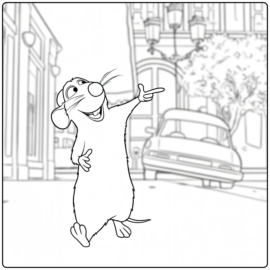 ratatouille Happy Remy That Wijst coloring page