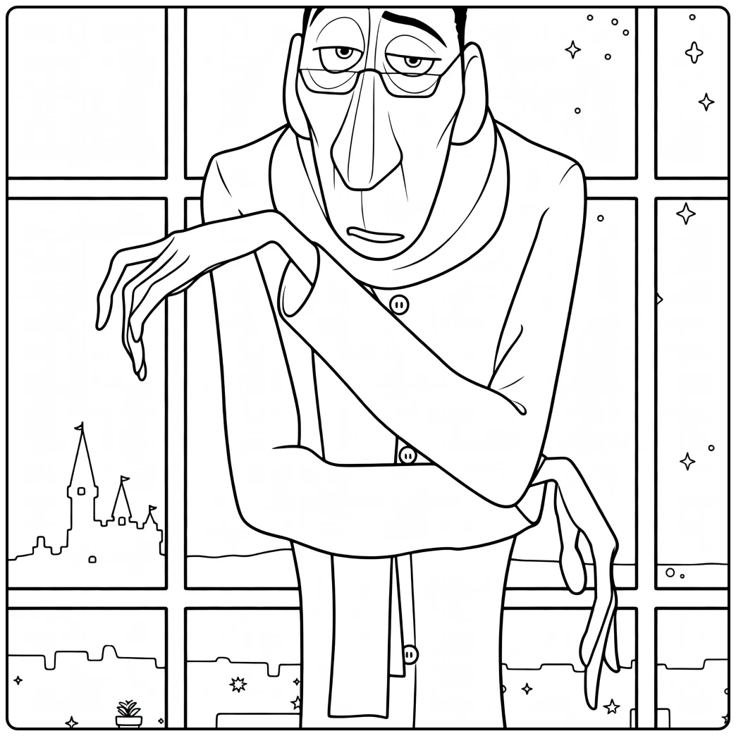 ratatouille the Strenge Restaurantcriticus coloring page