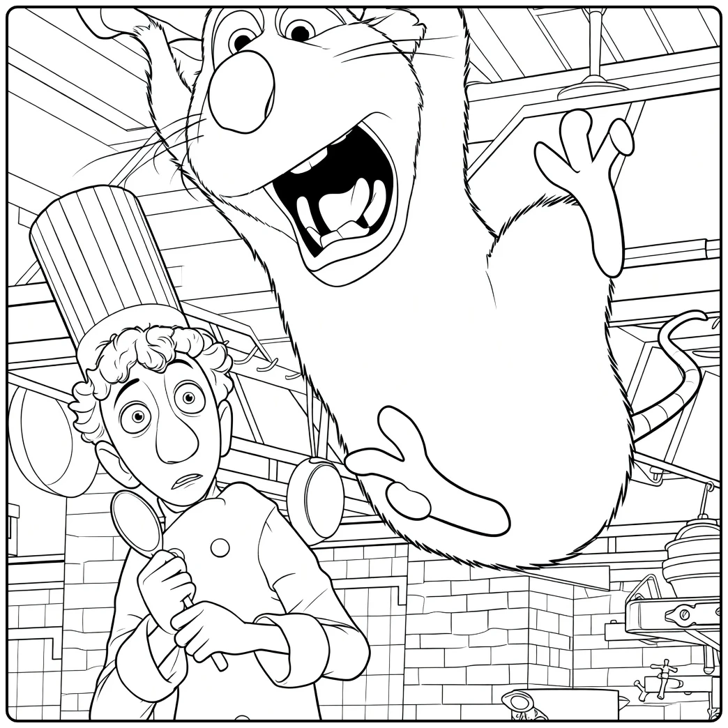 ratatouille Remy and Linguini Adventure coloring page