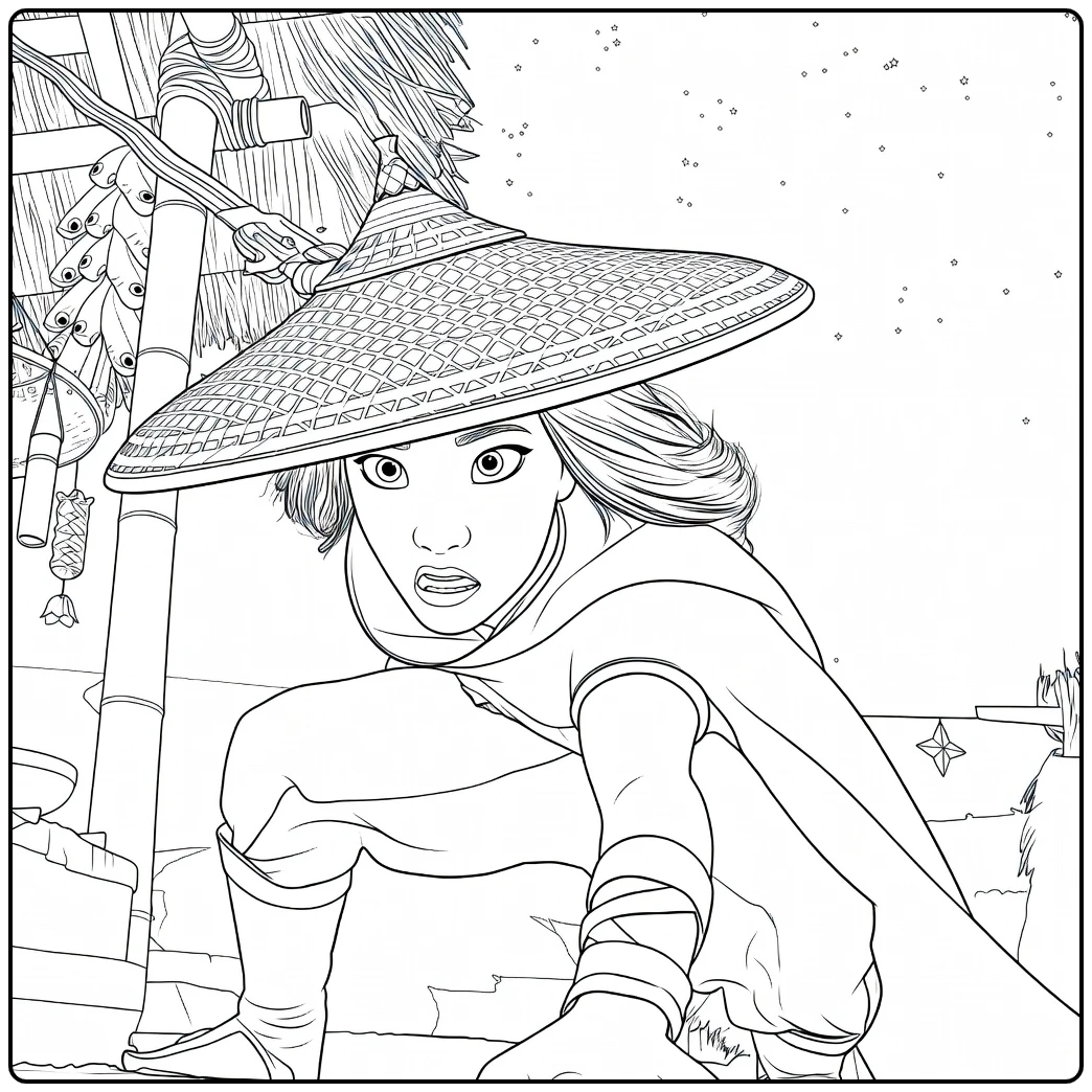 raya Raya Ready for Adventure coloring page