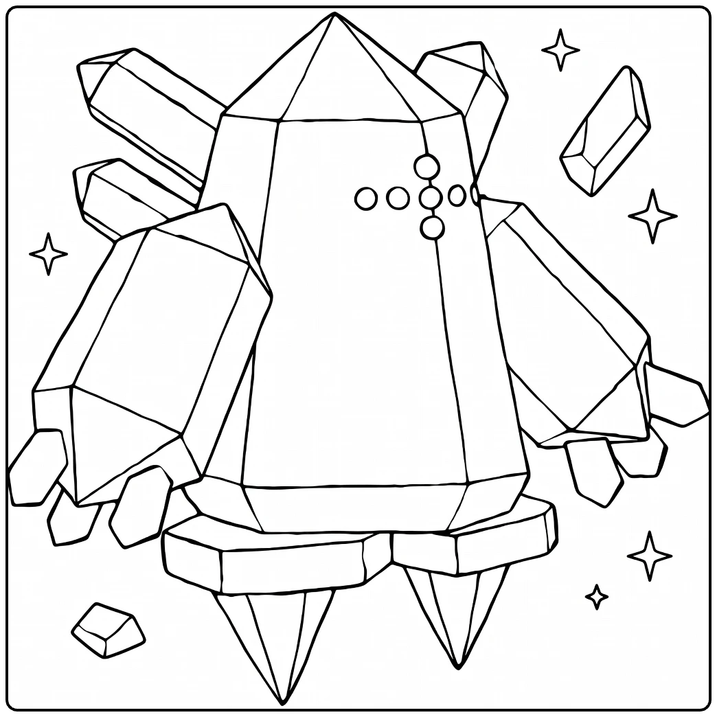Regice coloring page