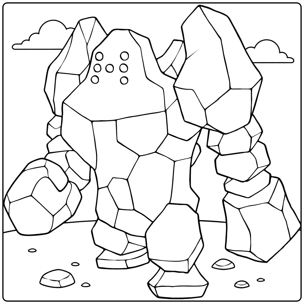 Regirock coloring page