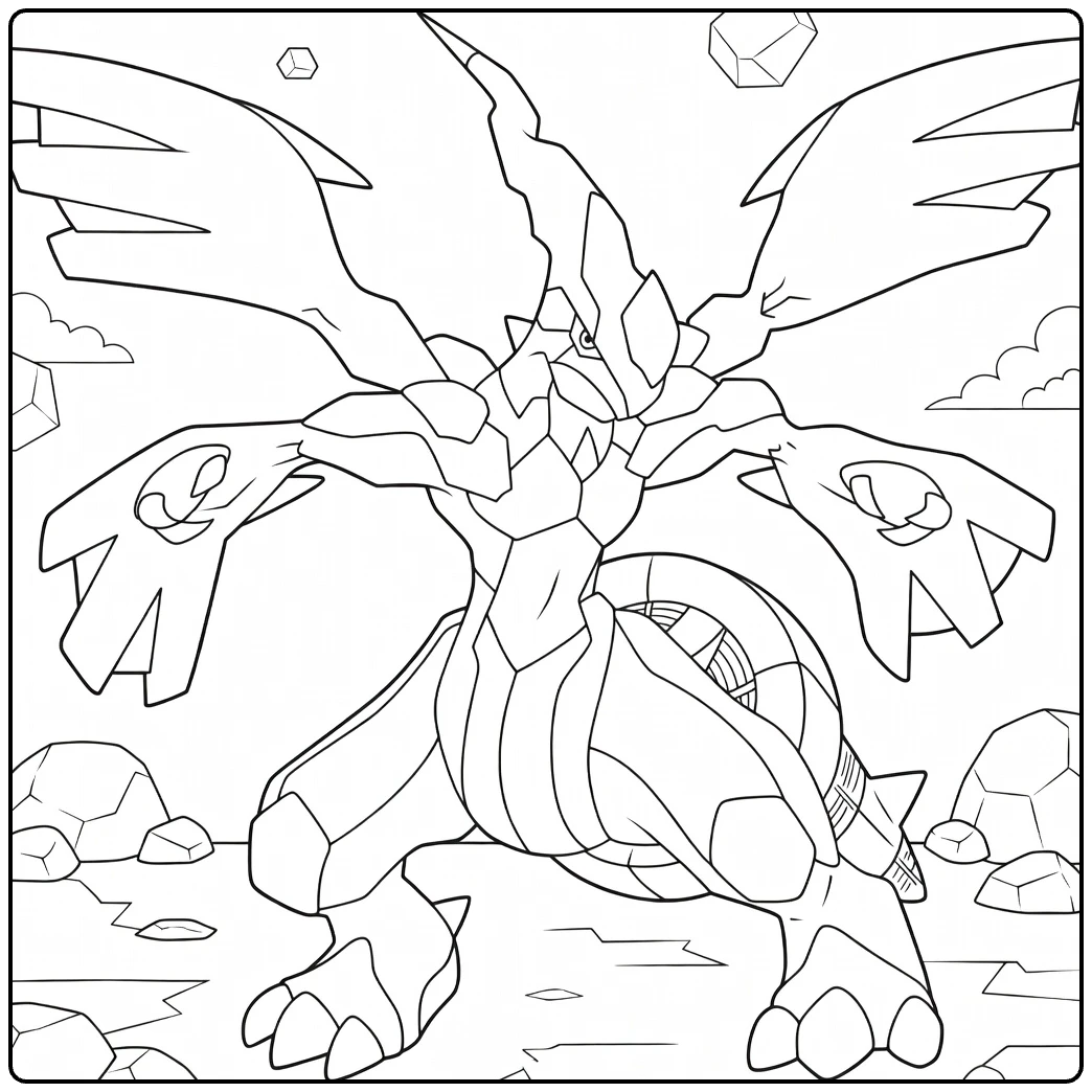 Reshiram coloring page