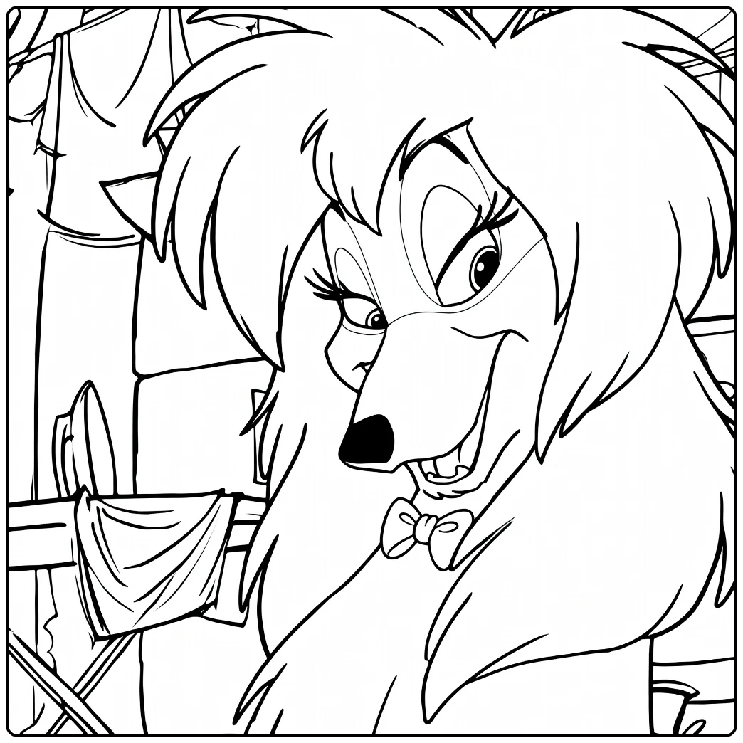 rita Expressieve Cartoon Figure and Strik coloring page