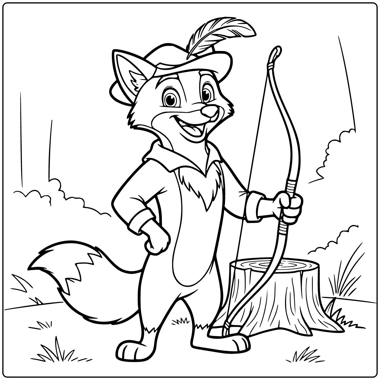 robin hood coloring page animated vos robin hood