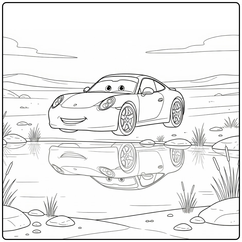 sally Carrera Kalm Meer with Stenen coloring page