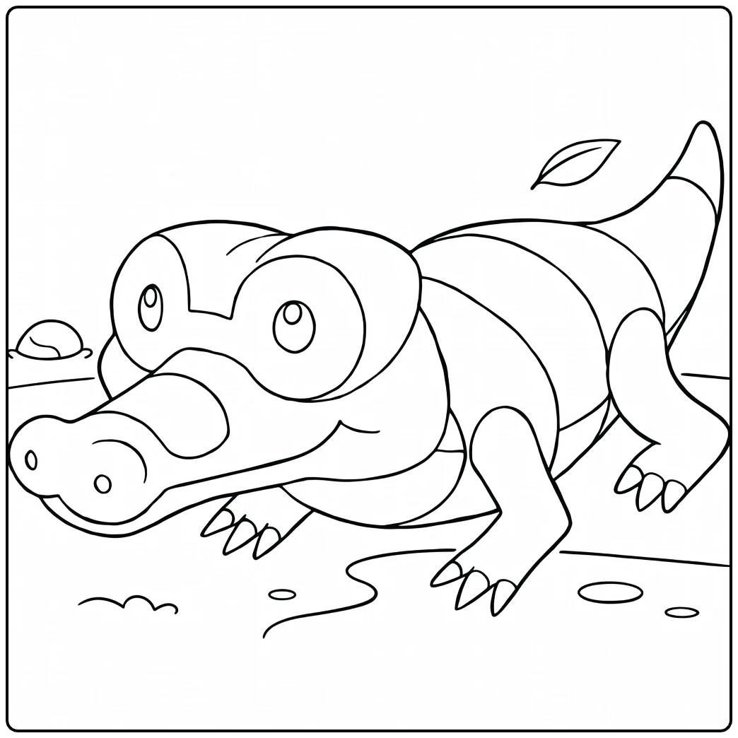 Sandile Fun Crocodile Pokemon coloring page
