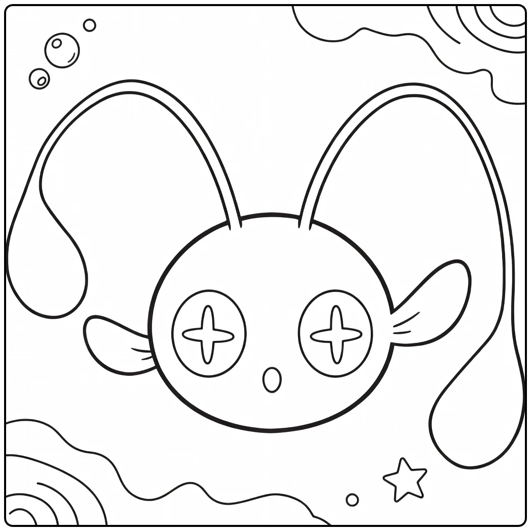 Cute Chinchou for Kids coloring page