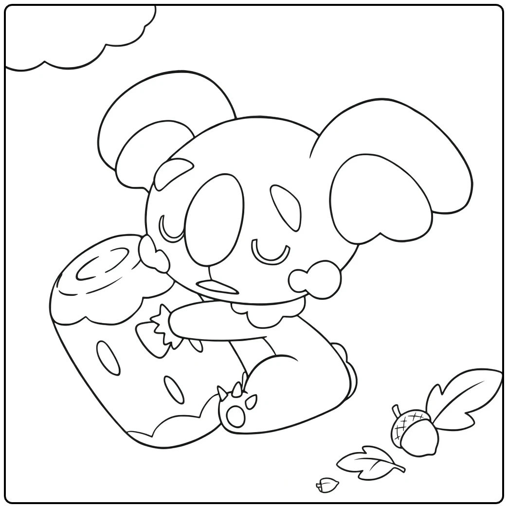 cute silvally coloring page in slaap with honing