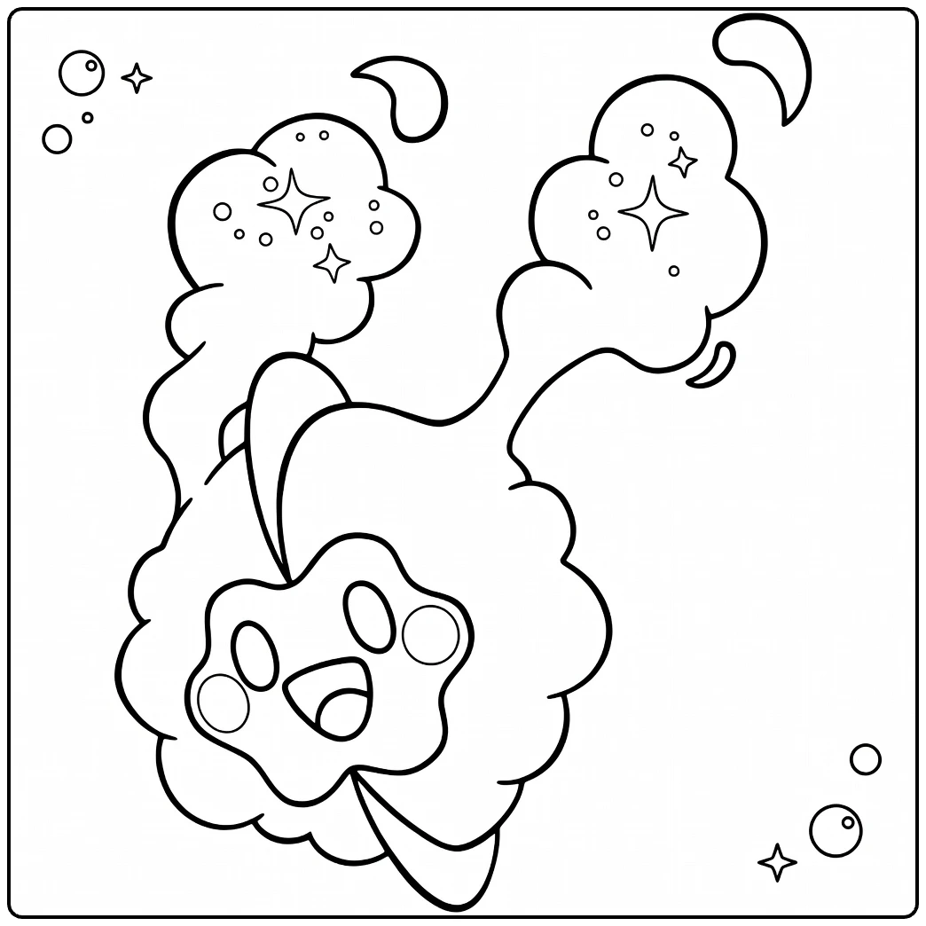 Schattige Tapu Fini coloring page
