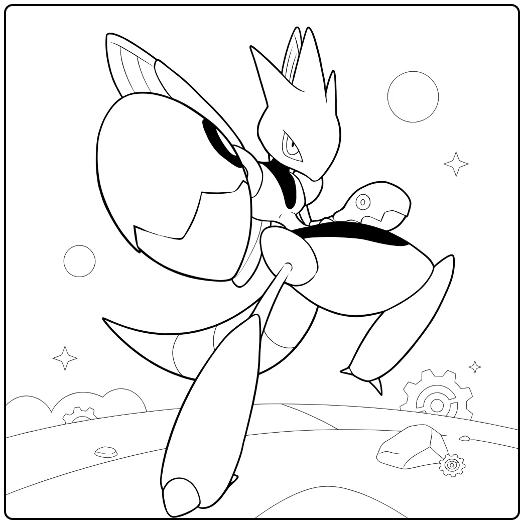 Scizor coloring page