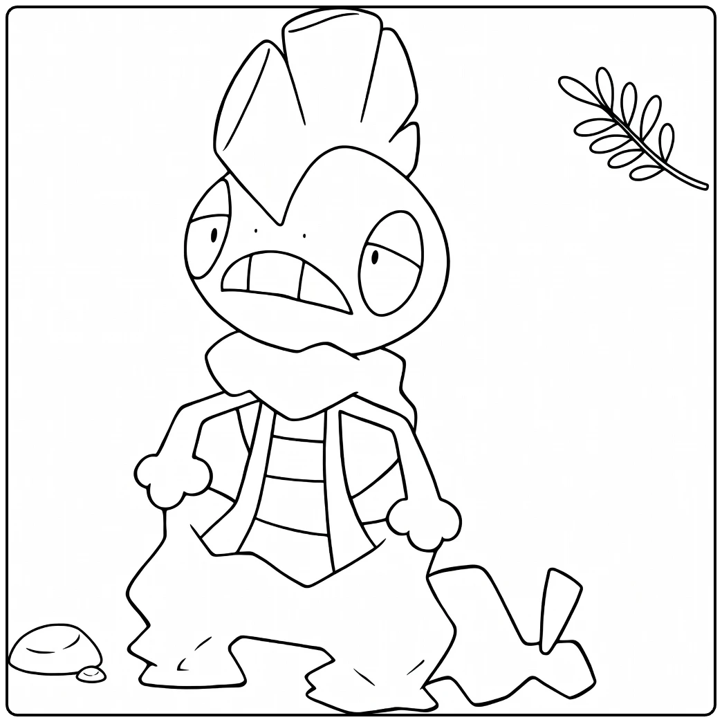 Scrafty Tough Fighting Pokemon in Action coloring page