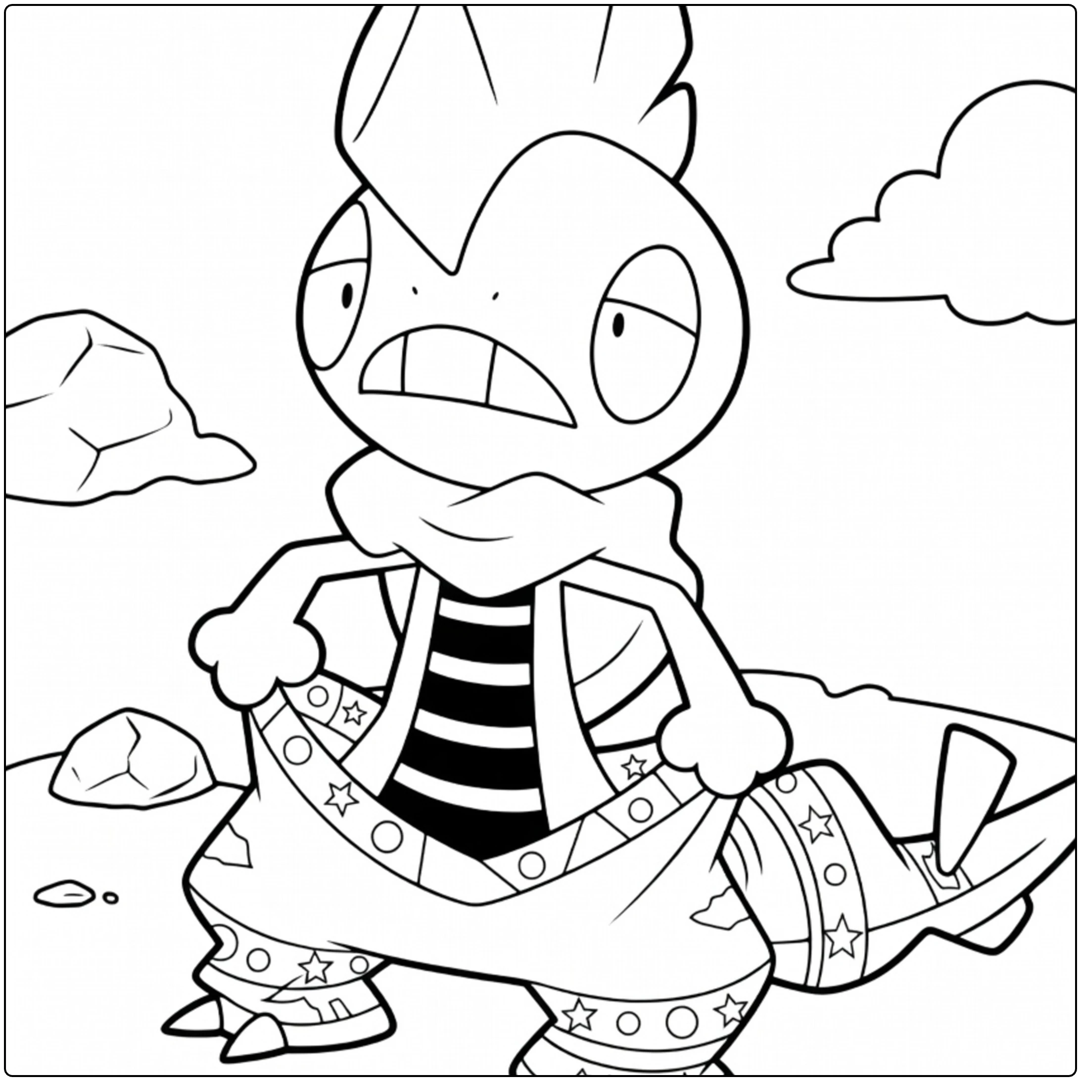 Scrafty for Kids Print and Color coloring page