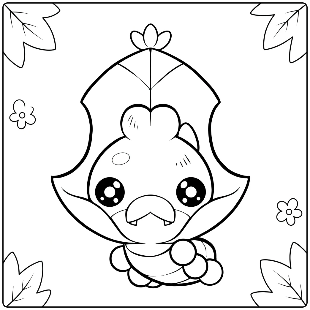 Sewaddle coloring page