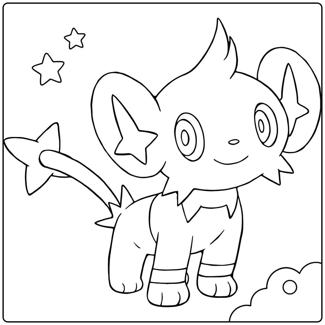 Shinx Fun Lion Cub with Big Eyes coloring page