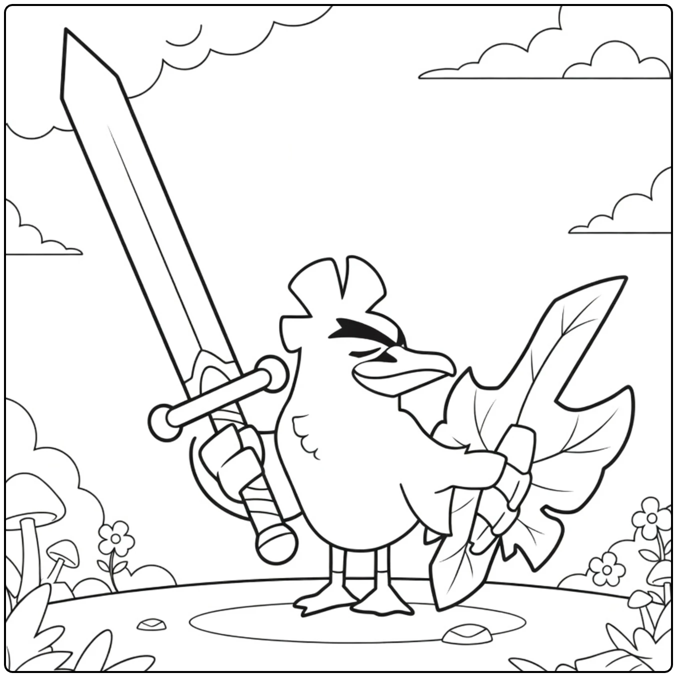 Sirfetchd Tough Knight Diver coloring page