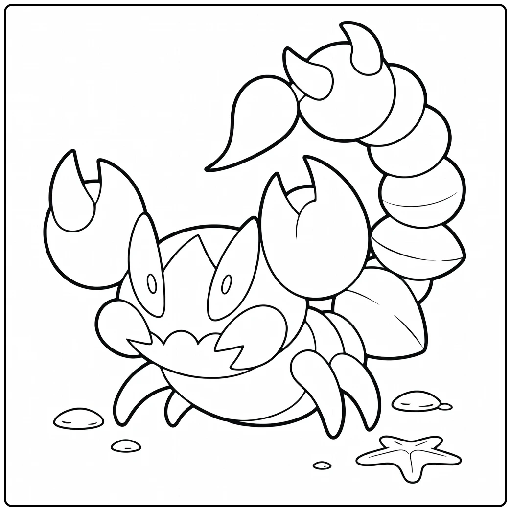 Skorupi for Kids Cute Scorpion coloring page