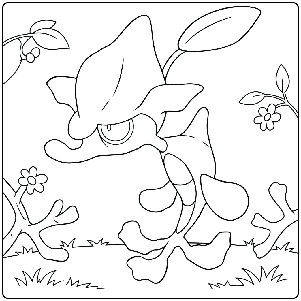 Skrelp for Kids Fun Sea Pokemon Drawing coloring page