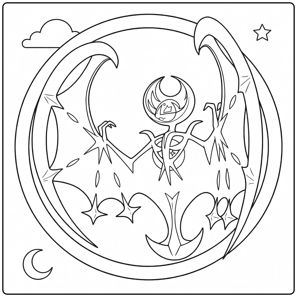 Solgaleo coloring page