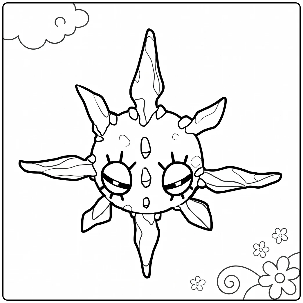 Solrock for Children coloring page