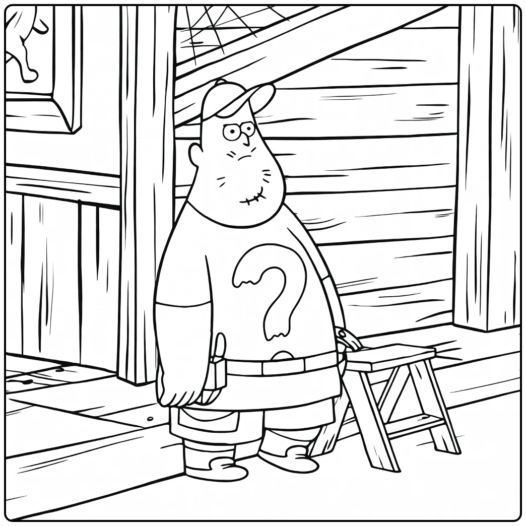 soos Ramirez Gravity Falls Character Tekenen coloring page