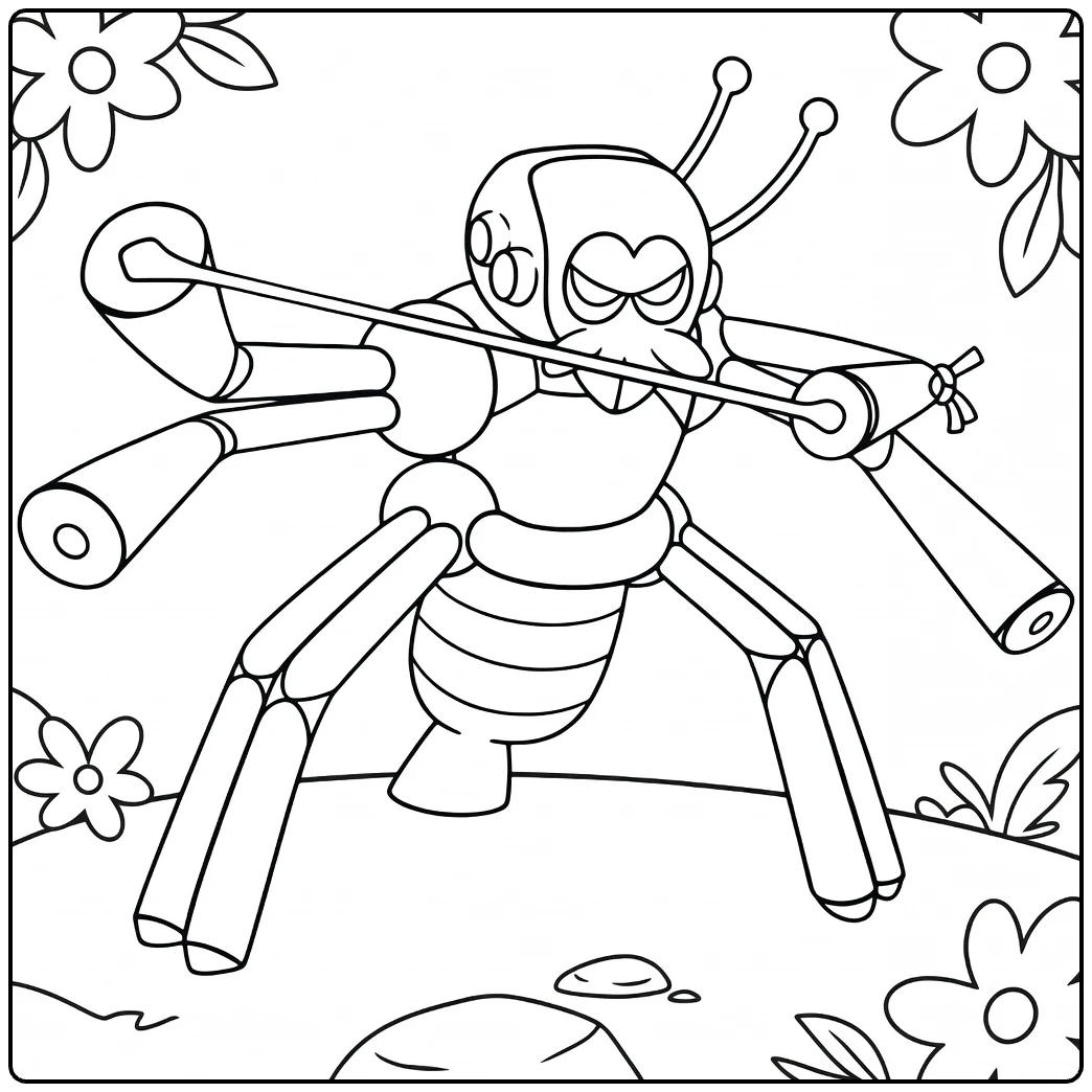 Spidops coloring page