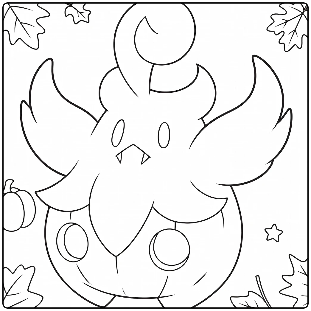 Spooky Pumpkaboo for Halloween Coloring Fun coloring page
