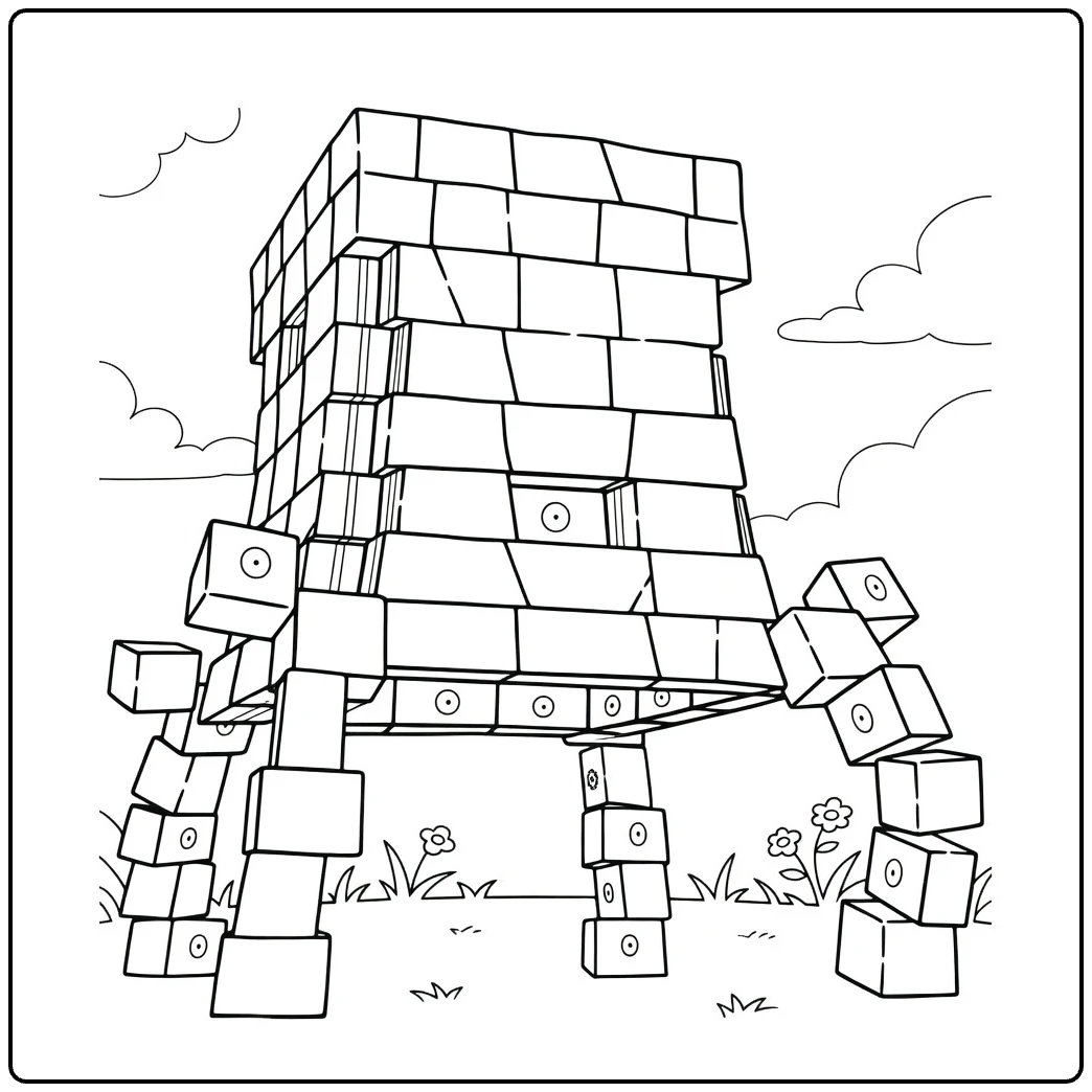 Stakataka Stacked Rock Monster coloring page