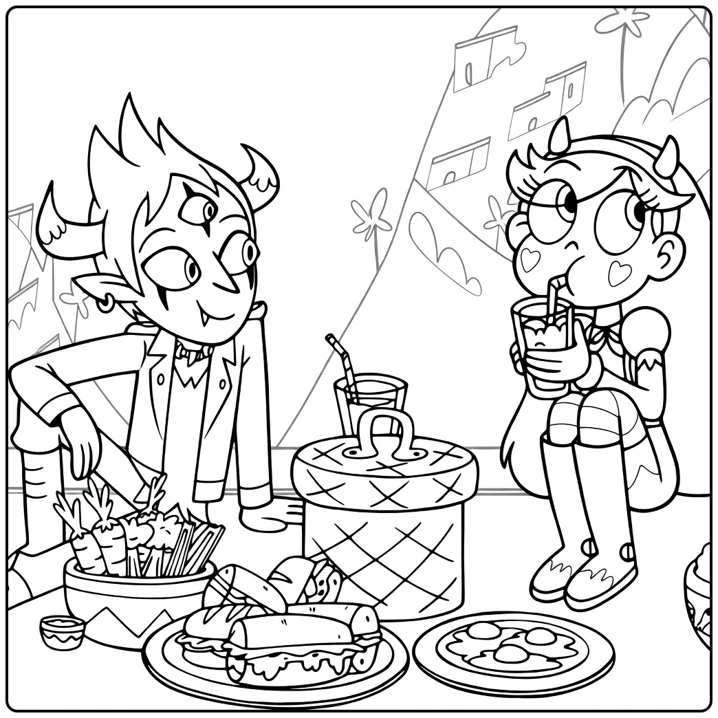 Star vs. The coloring page