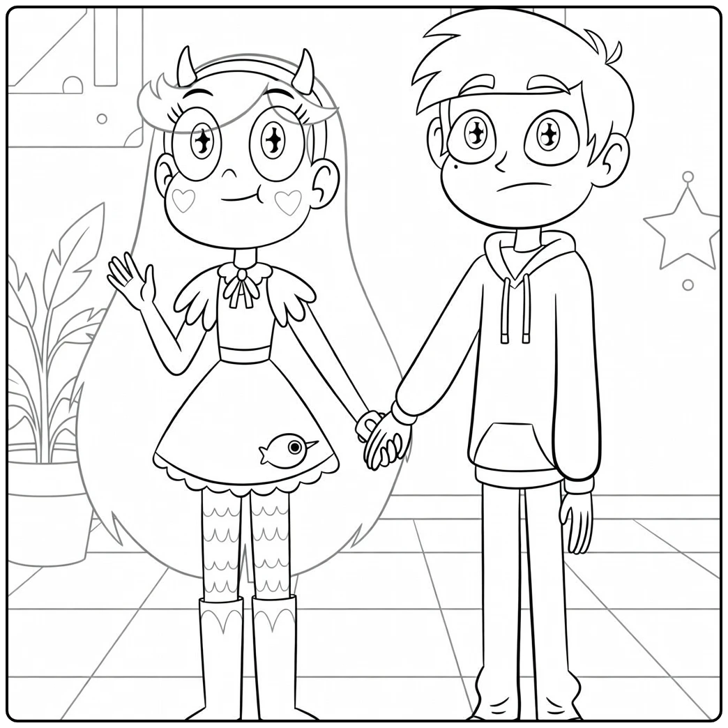 Star vs. The coloring page