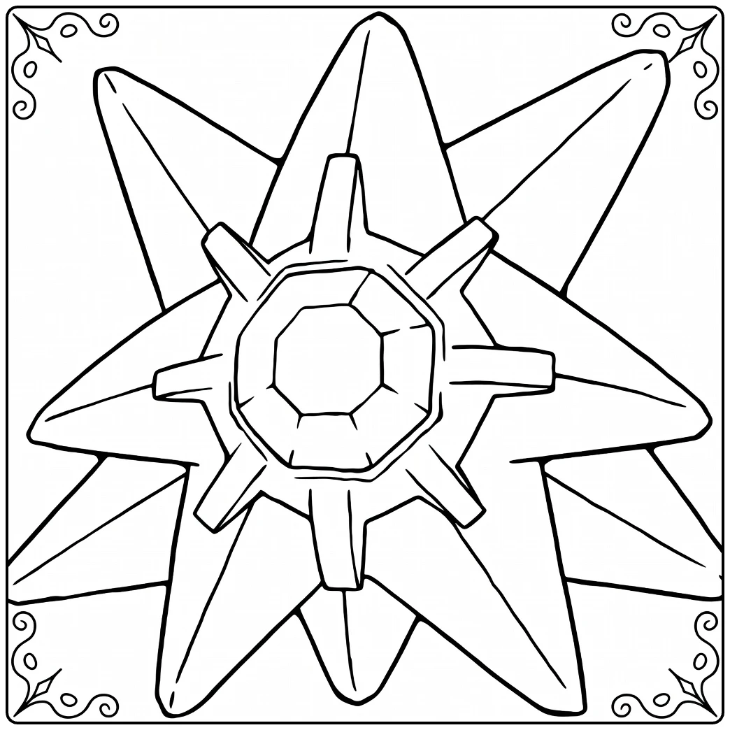 starmie coloring page Pokemon sterfiguur