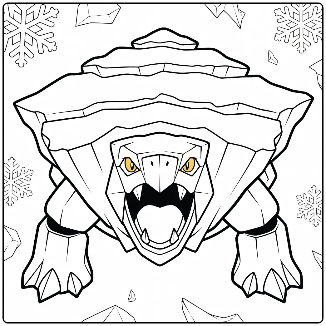 Tough Avalugg Gele Eyes and Ice Sheet coloring page