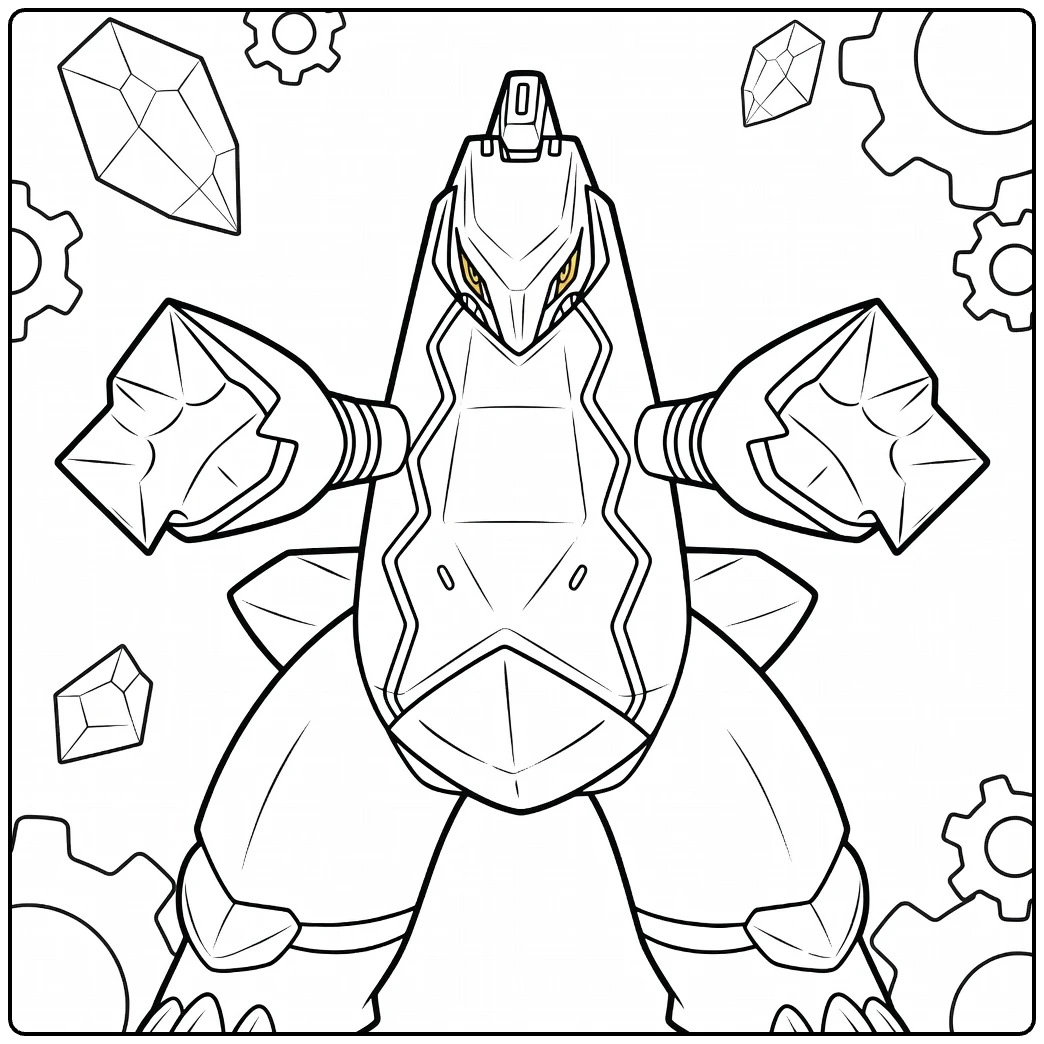 Tough Duraludon Pokemon coloring page