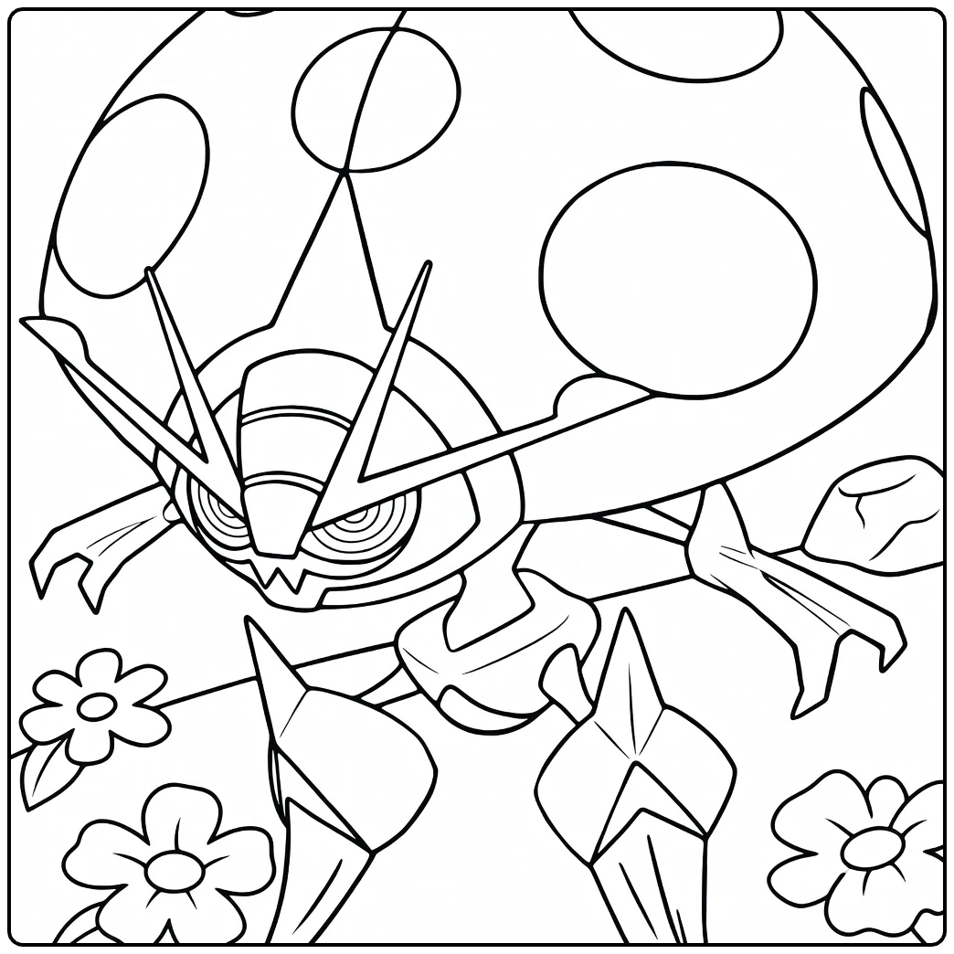 tough orbeetle coloring page for kids
