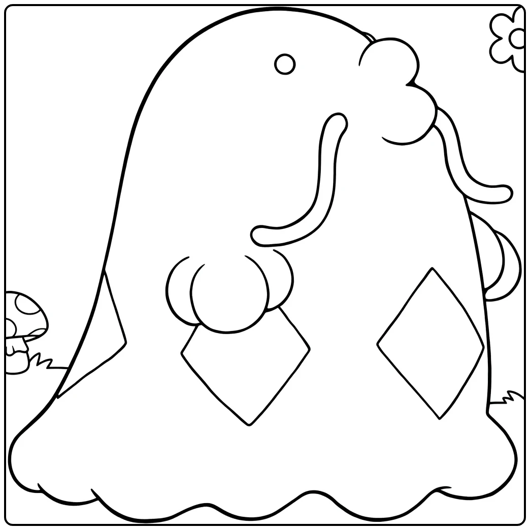 Swalot Pokemon Blob Figure coloring page