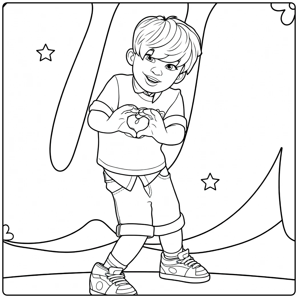 Tae Young coloring page