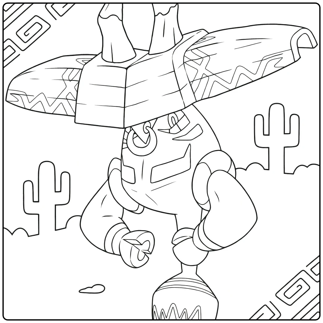 Tapu Bulu Tough Grass Guardian coloring page